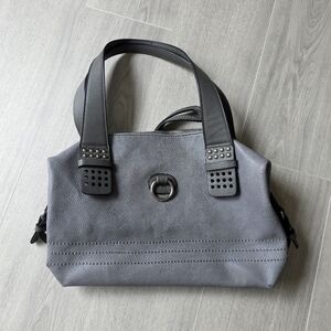 Gray Studded Handbag